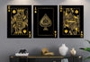 Black & Gold king Queen, Ace wall Art