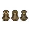 No Evil S/3 Resin Monkey Sculptures