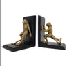 Resin Gold Monkey Bookends