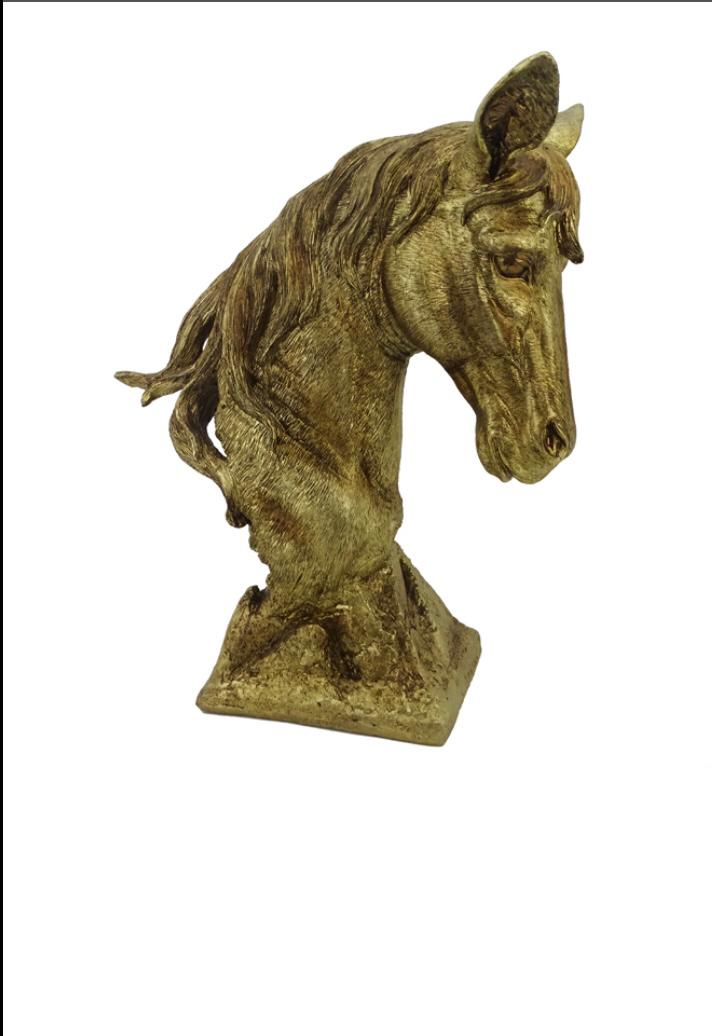 Gold Resin Horse Head