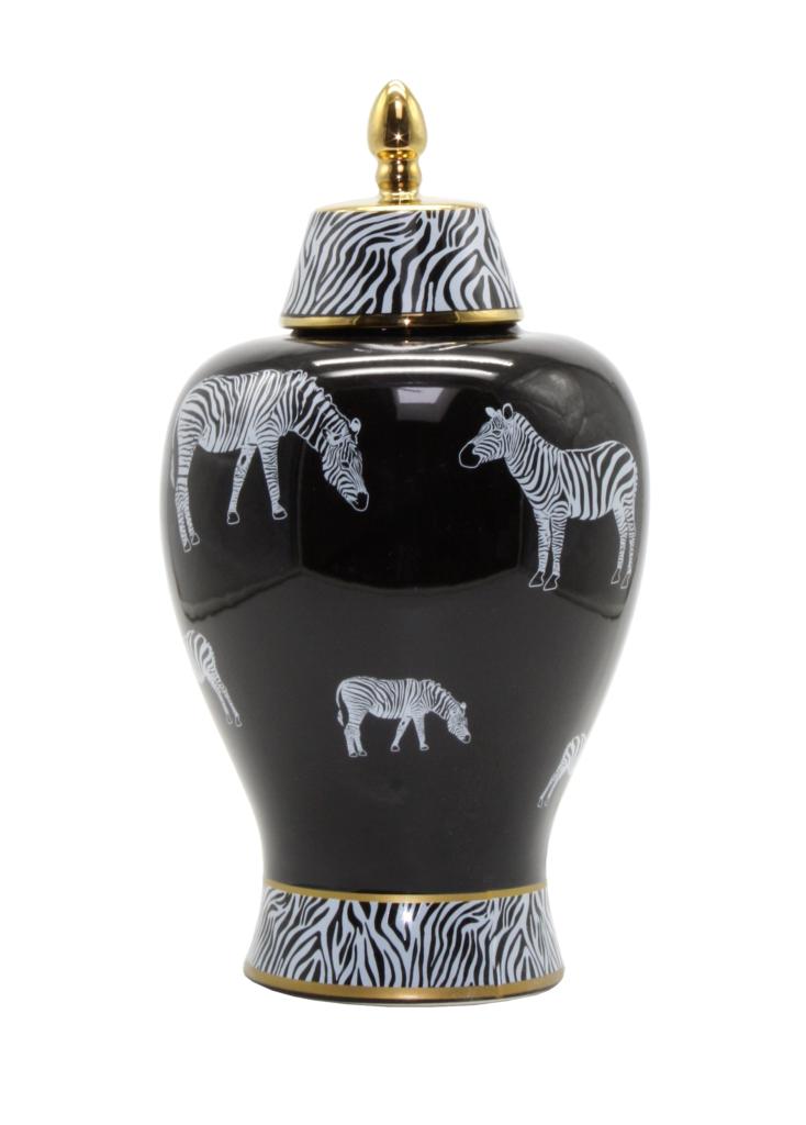 Jar Contemporary Zebra-Black