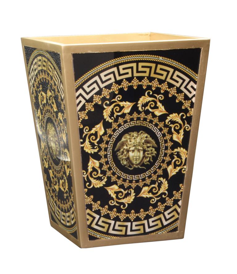 Black/Gold Medusa Vase