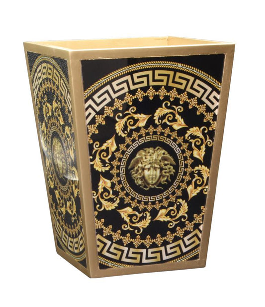 Black/Gold Medusa Vase